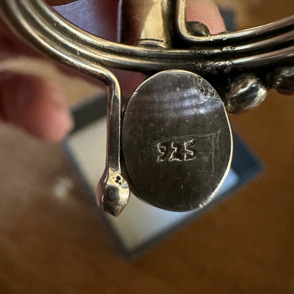 Vintage 925 Sterling Silver Biomorphic Amethyst Peridot Gemstone Ring. - Picture 6 of 9